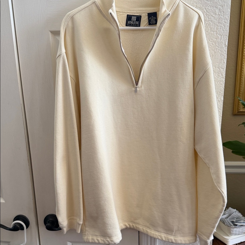 GAP Men's Zip-Up Beige Sweater